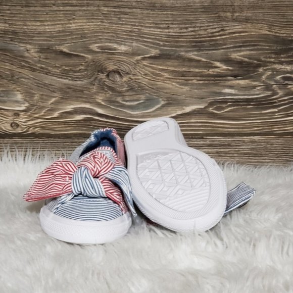 New Converse Knot Slip On Sneakers Red White Blue - Picture 5 of 8